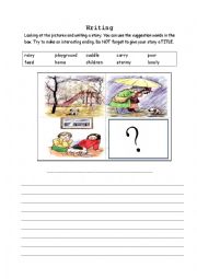 English Worksheet: Picture sequence Writing 