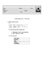 English Worksheet: Test