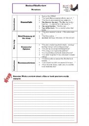 English Worksheet: Review - Film/Book 