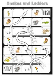 snakes and ladders boardgame about animals