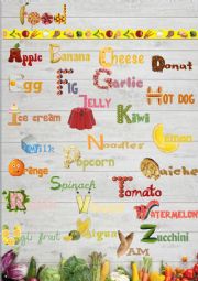 English Worksheet: Food Alphabet