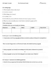 English Worksheet: The Christmas present for 3rd form Arts