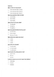 English Worksheet: NEW YORK city itroduction