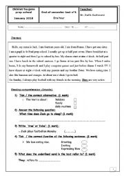 English Worksheet: Test