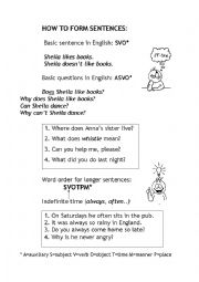 English Worksheet: word order