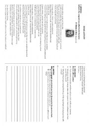 English Worksheet: If I were a boy - Song Activity