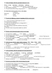 English Worksheet: grammar