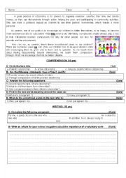 English Worksheet: Citizenship