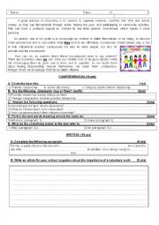 English Worksheet: Citizenship