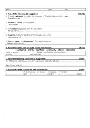 English Worksheet: Quiz in language