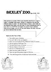 English Worksheet: reading