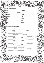 English Worksheet: plural forms