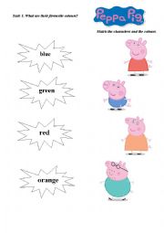 English Worksheet: Peppa pig Rainbow (colours)