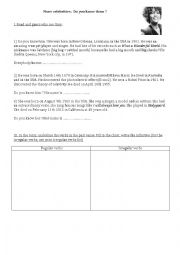 English Worksheet: celebrities