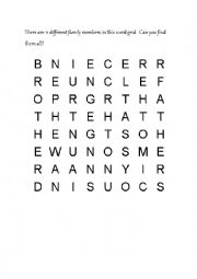 word search - family members