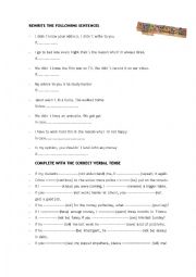 English Worksheet: CONDITIONAL SENTENCES PRACTICE