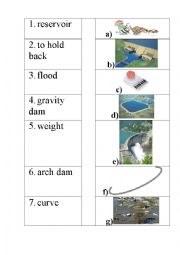 English Worksheet: dam words