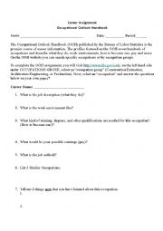 English Worksheet: Career Exploration