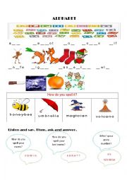 English Worksheet: alphabet