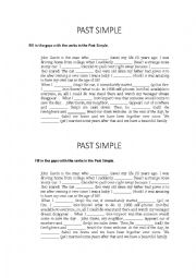 English Worksheet: Past Simple - Story