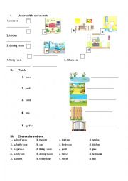 English Worksheet: Household vocabulary