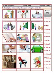 English Worksheet: phrasal verbs