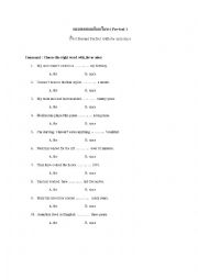English Worksheet: Pre-test and Post-test of Present perfect with for and since
