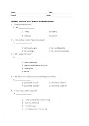 English Worksheet: Conversation