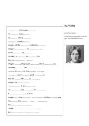 English Worksheet: Imagine by John Lennon