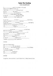 English Worksheet: Taste the feeling