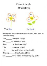 English Worksheet: Present simple 1