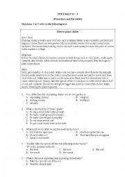 English Worksheet: Advertisement and Description Text