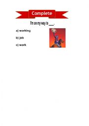 English Worksheet: multiple choide