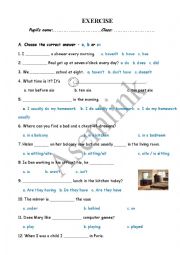 English Worksheet: REVIEW GRAMMAR