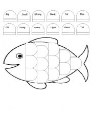 Adjectives - cut and stick activitiy for kids