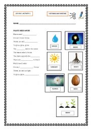 English Worksheet: Sing a song