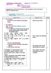 English Worksheet: words and sounds                              � consonant clusters�