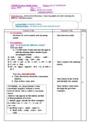 English Worksheet: words and sounds                               consonant clusters