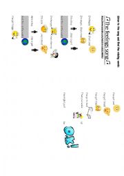English Worksheet: The feelings song