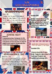 English Worksheet: UK Celebrations (3)