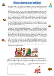 English Worksheet: Christmas Holiday