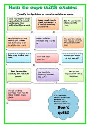 English Worksheet: lesson 16: How to cope with exams and revision