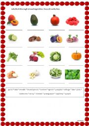 Fruits and vegetables