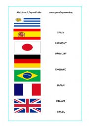 Match each flag with the corresponding country!