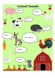 English Worksheet: Animal Sounds