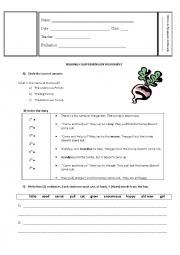 English Worksheet: The enourmous Turnip