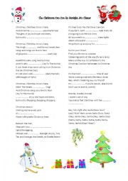 English Worksheet: Song Christmas Can-Can 