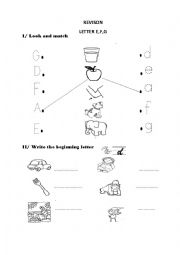 English Worksheet: alphabet review