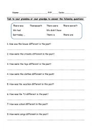 English Worksheet: Interview your grandparents