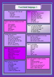 English Worksheet: Functional language 1